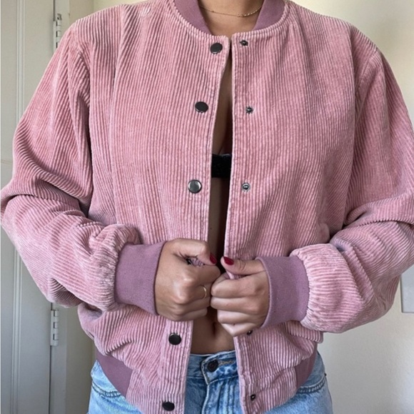 Brandy Melville Jackets & Coats Brandy Melville Pink Corduroy